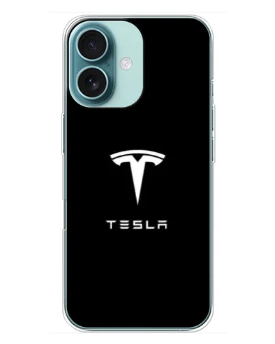 Чехол для iPhone 16 Plus с картинкой «Tesla White Logo» Чехол для iPhone 16 Plus с картинкой «Tesla White Logo»