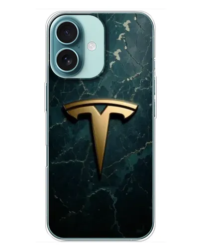 Чехол для iPhone 16 Plus с картинкой «Мраморная Tesla Gold» Чехол для iPhone 16 Plus с картинкой «Мраморная Tesla Gold»