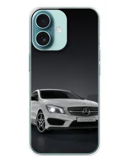 Чохол для iPhone 16 Plus з картинкою «Mercedes AMG GT Silver»