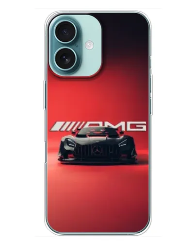 Чохол для iPhone 16 Plus з картинкою «Mercedes AMG — червона лінія» Чохол для iPhone 16 Plus з картинкою «Mercedes AMG — червона лінія»