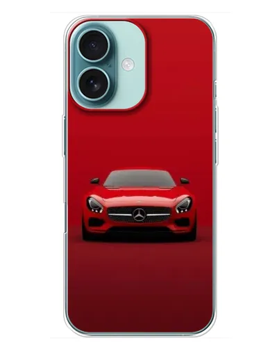 Чохол для iPhone 16 Plus з картинкою «Червоний Mercedes AMG»