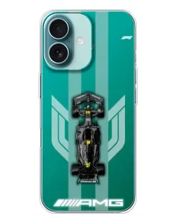 Чохол для iPhone 16 Plus з картинкою «Mercedes AMG Petronas»