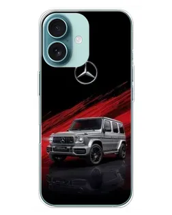 Чохол для iPhone 16 Plus з картинкою «Mercedes G-Class червоний»