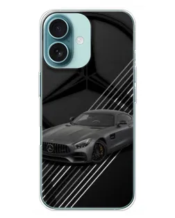 Чохол для iPhone 16 Plus з картинкою «Mercedes AMG — графіка»