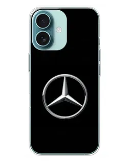 Чохол для iPhone 16 Plus з картинкою «Mercedes класичний лого»