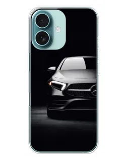 Чохол для iPhone 16 Plus з картинкою «Світло фар Mercedes»
