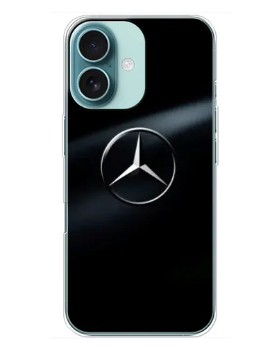 Чохол для iPhone 16 Plus з картинкою «Mercedes на металі» Чохол для iPhone 16 Plus з картинкою «Mercedes на металі»