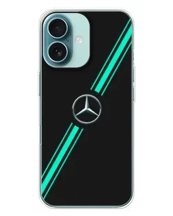 Чохол для iPhone 16 Plus з картинкою «Спортивні лінії Mercedes»