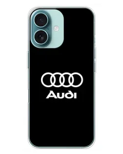 Чохол для iPhone 16 Plus з картинкою «Класичне лого Audi»