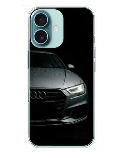 Чехол для iPhone 16 Plus с картинкой «Audi — детализация кузова» Чехол для iPhone 16 Plus с картинкой «Audi — детализация кузова»