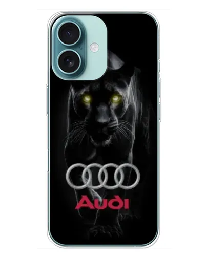 Чехол для iPhone 16 Plus с картинкой «Пантера и Audi» Чехол для iPhone 16 Plus с картинкой «Пантера и Audi»
