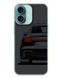 Чехол для iPhone 16 Plus с картинкой «Задняя часть Audi — арт»