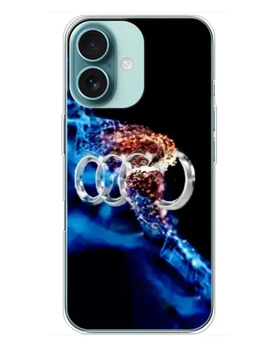 Чехол для iPhone 16 Plus с картинкой «Энергия лого Audi» Чехол для iPhone 16 Plus с картинкой «Энергия лого Audi»