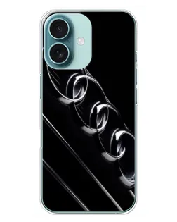 Чехол для iPhone 16 Plus с картинкой «Audi — абстрактные кольца»