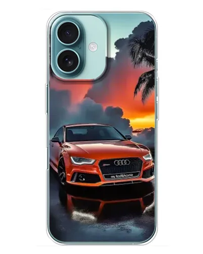 Чехол для iPhone 16 Plus с картинкой «Audi — закат» Чехол для iPhone 16 Plus с картинкой «Audi — закат»
