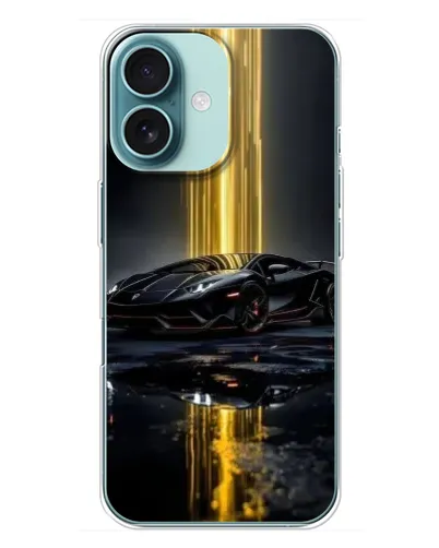 Чехол для iPhone 16 Plus с картинкой «Ночной Lamborghini драйв» Чехол для iPhone 16 Plus с картинкой «Ночной Lamborghini драйв»