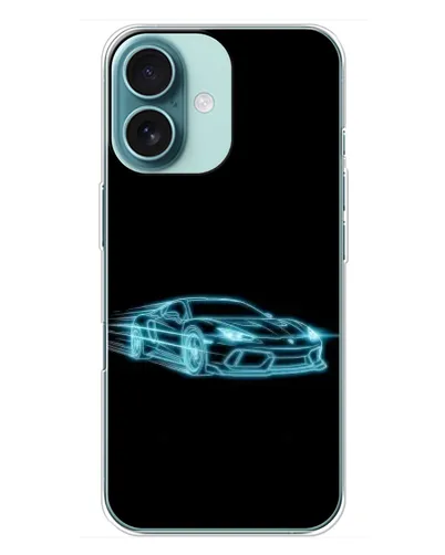Чехол для iPhone 16 Plus с картинкой «Неоновый контур Lamborghini» Чехол для iPhone 16 Plus с картинкой «Неоновый контур Lamborghini»