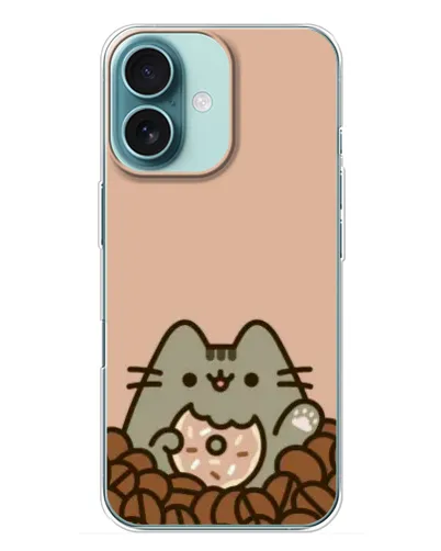 Чехол для iPhone 16 Plus с картинкой «Кофейный Пушин» Чехол для iPhone 16 Plus с картинкой «Кофейный Пушин»