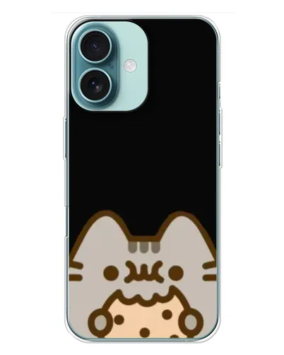 Чехол для iPhone 16 Plus с картинкой «Пушин на черном» Чехол для iPhone 16 Plus с картинкой «Пушин на черном»
