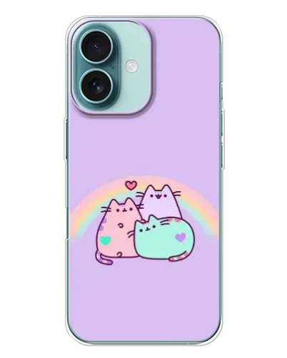 Чехол для iPhone 16 Plus с картинкой «Радужные Пушины» Чехол для iPhone 16 Plus с картинкой «Радужные Пушины»