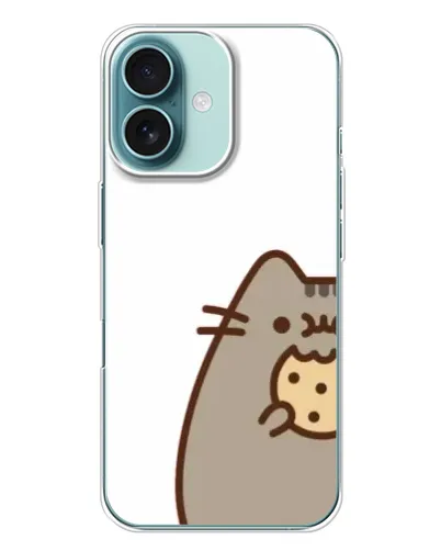 Чехол для iPhone 16 Plus с картинкой «Пушин с печеньем» Чехол для iPhone 16 Plus с картинкой «Пушин с печеньем»