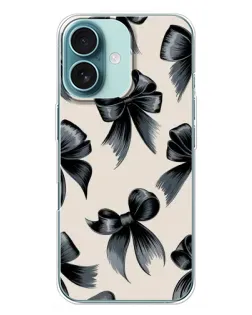 Чехол для iPhone 16 Plus с картинкой «Банты Coquette»
