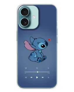 Чохол для iPhone 16 Plus з картинкою «Музичний Stitch»