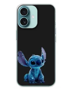 Чохол для iPhone 16 Plus з картинкою «Стіч на чорному»