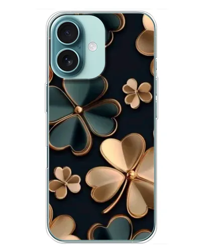 Чохол для iPhone 16 Plus з картинкою «Конюшина в золоті»
