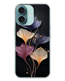 Чохол для iPhone 16 Plus з картинкою «Лілові квіти грації»