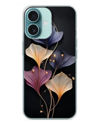 Чохол для iPhone 16 Plus з картинкою «Лілові квіти грації»