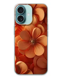 Чохол для iPhone 16 Plus з картинкою «Помаранчева макро квітка»