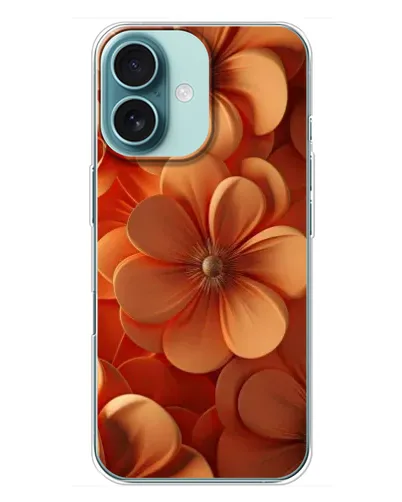Чохол для iPhone 16 Plus з картинкою «Помаранчева макро квітка»