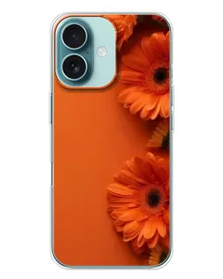 Чохол для iPhone 16 Plus з картинкою «Помаранчеві гербери»