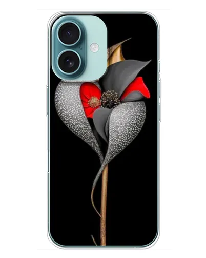 Чохол для iPhone 16 Plus з картинкою «Срібна фантазійна квітка» Чохол для iPhone 16 Plus з картинкою «Срібна фантазійна квітка»