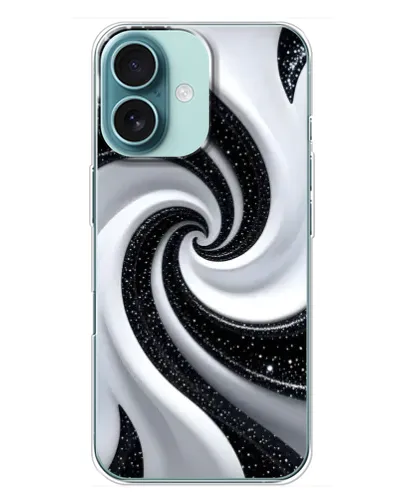 Чехол для iPhone 16 Plus с картинкой «Черно-белая спираль» Чехол для iPhone 16 Plus с картинкой «Черно-белая спираль»