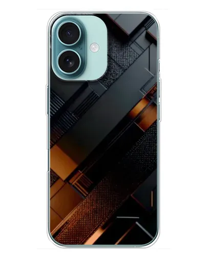 Чехол для iPhone 16 Plus с картинкой «Черные геометрические блоки» Чехол для iPhone 16 Plus с картинкой «Черные геометрические блоки»