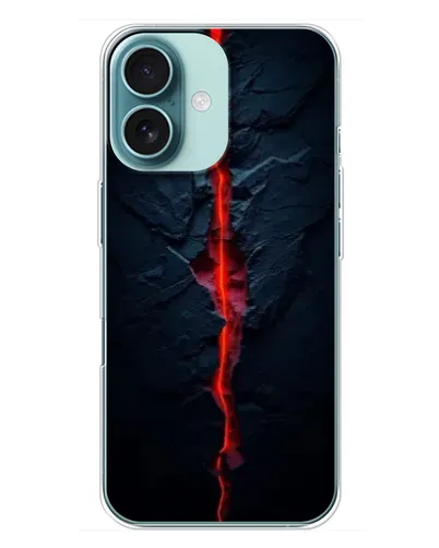 Чехол для iPhone 16 Plus с картинкой «Kрасная лавовая трещина» Чехол для iPhone 16 Plus с картинкой «Kрасная лавовая трещина»