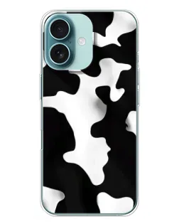 Чехол для iPhone 16 Plus с картинкой «Черно-белое пятно»