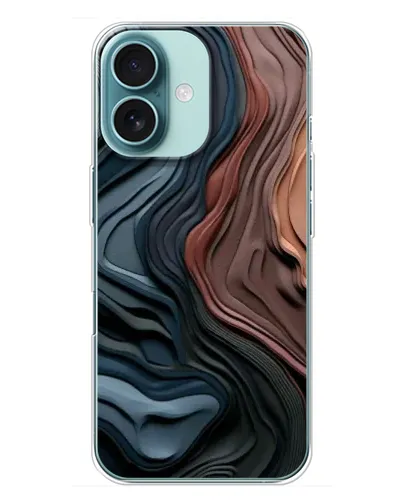 Чехол для iPhone 16 Plus с картинкой «Цветные волны каньона» Чехол для iPhone 16 Plus с картинкой «Цветные волны каньона»