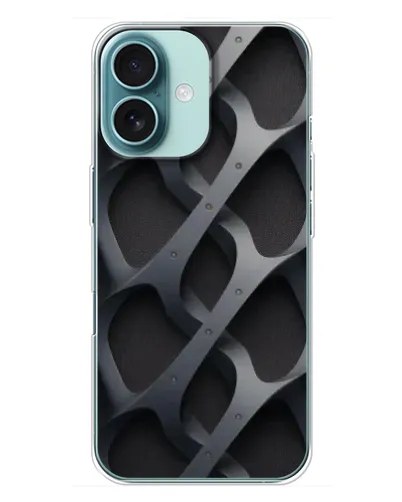 Чехол для iPhone 16 Plus с картинкой «Объемное серое плетение» Чехол для iPhone 16 Plus с картинкой «Объемное серое плетение»
