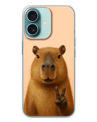 Чехол для iPhone 16 Plus с картинкой «Капибара виктория» Чехол для iPhone 16 Plus с картинкой «Капибара виктория»