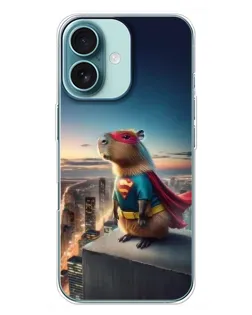 Чохол для iPhone 16 Plus з картинкою «Капі-мен супергерой»