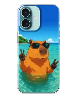 Чохол для iPhone 16 Plus з картинкою «Морська капібара»