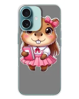 Чохол для iPhone 16 Plus з картинкою «Дівчинка капібара»
