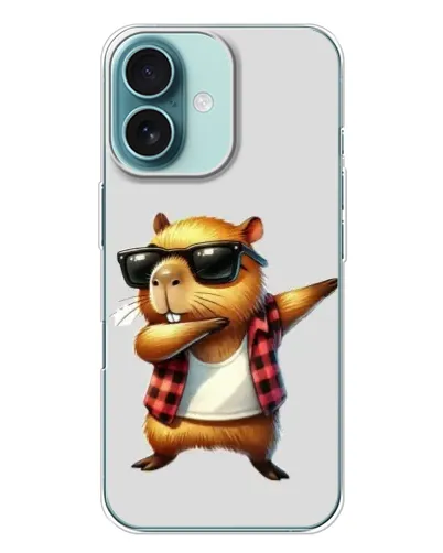 Чехол для iPhone 16 Plus с картинкой «Капибара рэпер даб» Чехол для iPhone 16 Plus с картинкой «Капибара рэпер даб»