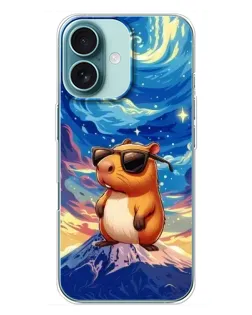 Чохол для iPhone 16 Plus з картинкою «Капібара Ван Гога»