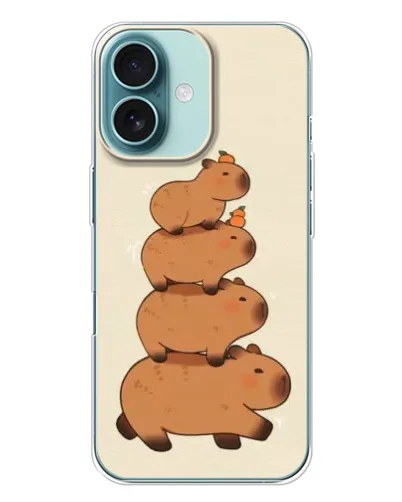 Чехол для iPhone 16 Plus с картинкой «Башня из капибар» Чехол для iPhone 16 Plus с картинкой «Башня из капибар»