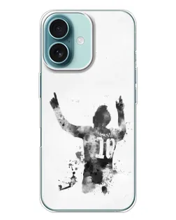 Чехол для iPhone 16 Plus с картинкой «Messi ART»