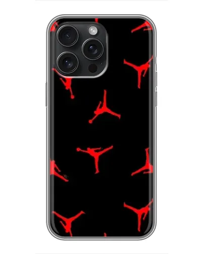 Чохол для iPhone 16 Pro Max з картинкою «Jordan Red Pattern»